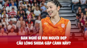 Bạn nghĩ gì khi người đẹp cầu lông Shida gặp cảnh này?