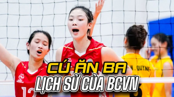 Khủng long cao 1m87 của Thông Tin giành cú ăn ba lịch sử của bóng chuyền Việt Nam